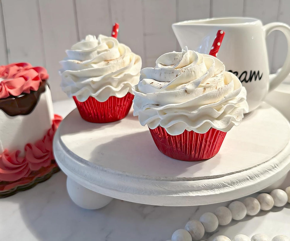 Thumbnail: (3) Cinnamon Eggnog Fake Cupcakes 3.5"x4"