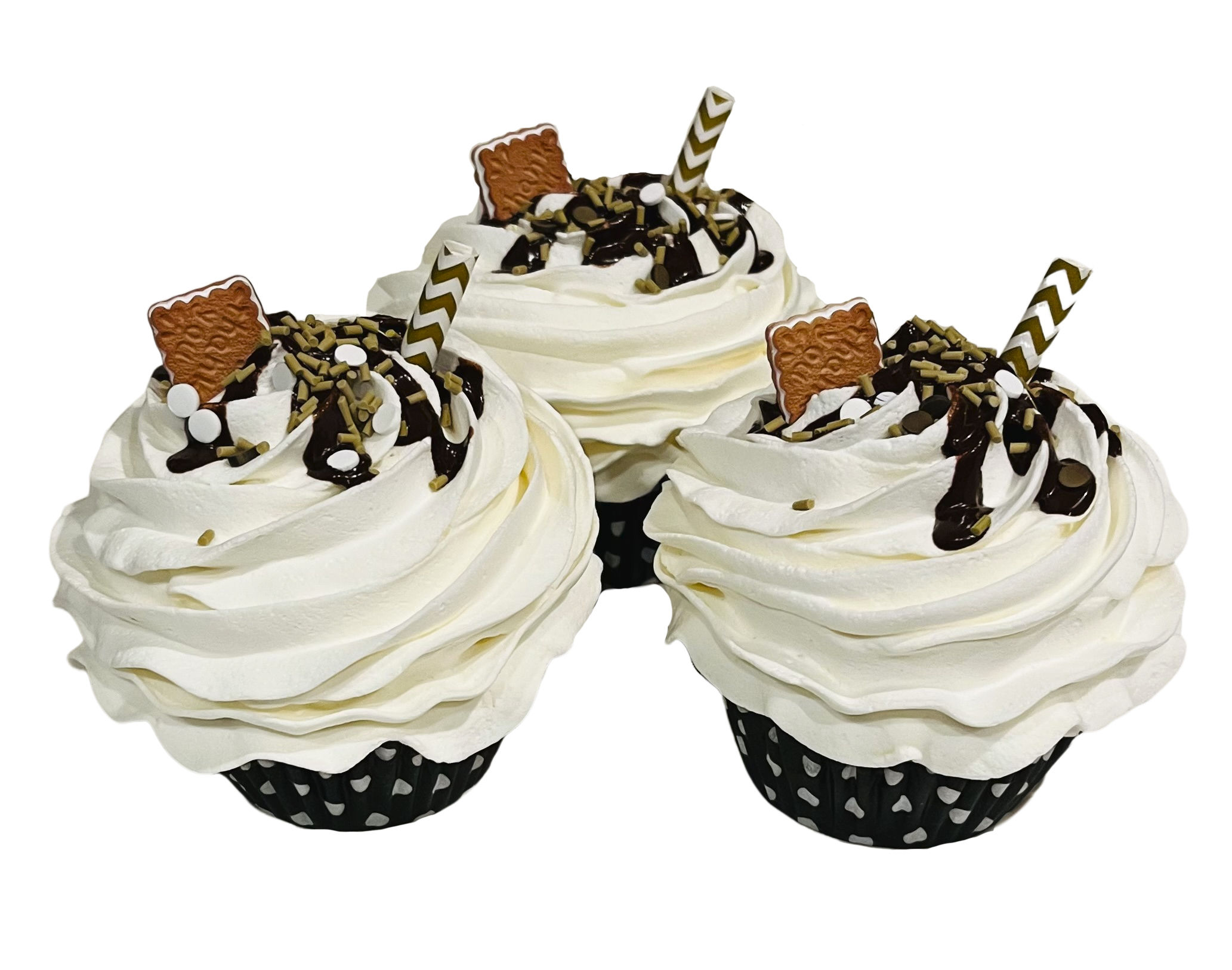 (3) Smores Fake Cupcakes 3.5"x4.5"