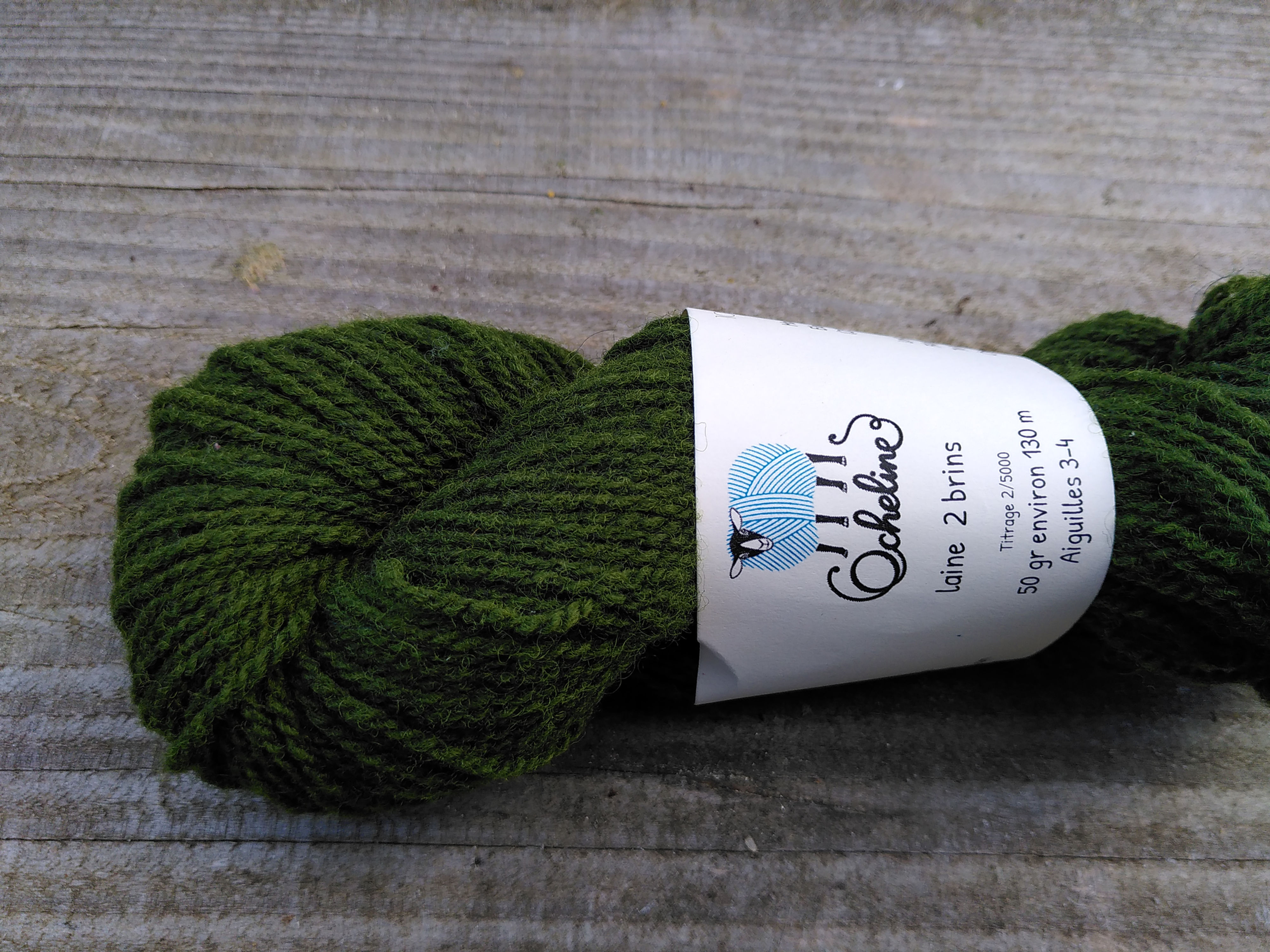 Echeveau teinture végétale Vert sapin (Indigo et serratule)