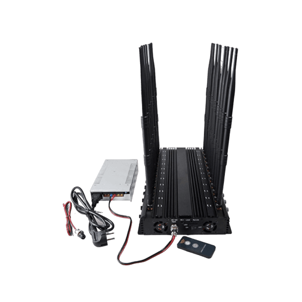An image with Vortex 22 a 22 antennas black desktop jammer from jammerx.com