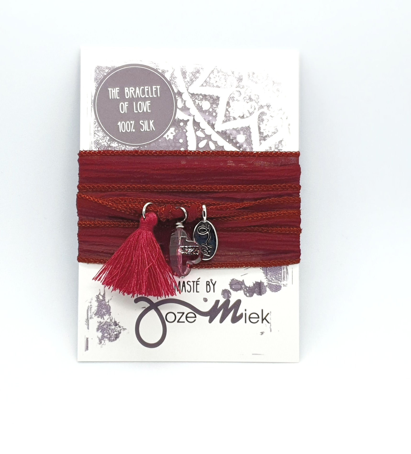 Rakhi- Choker -Wikkelarmband Bordeaux