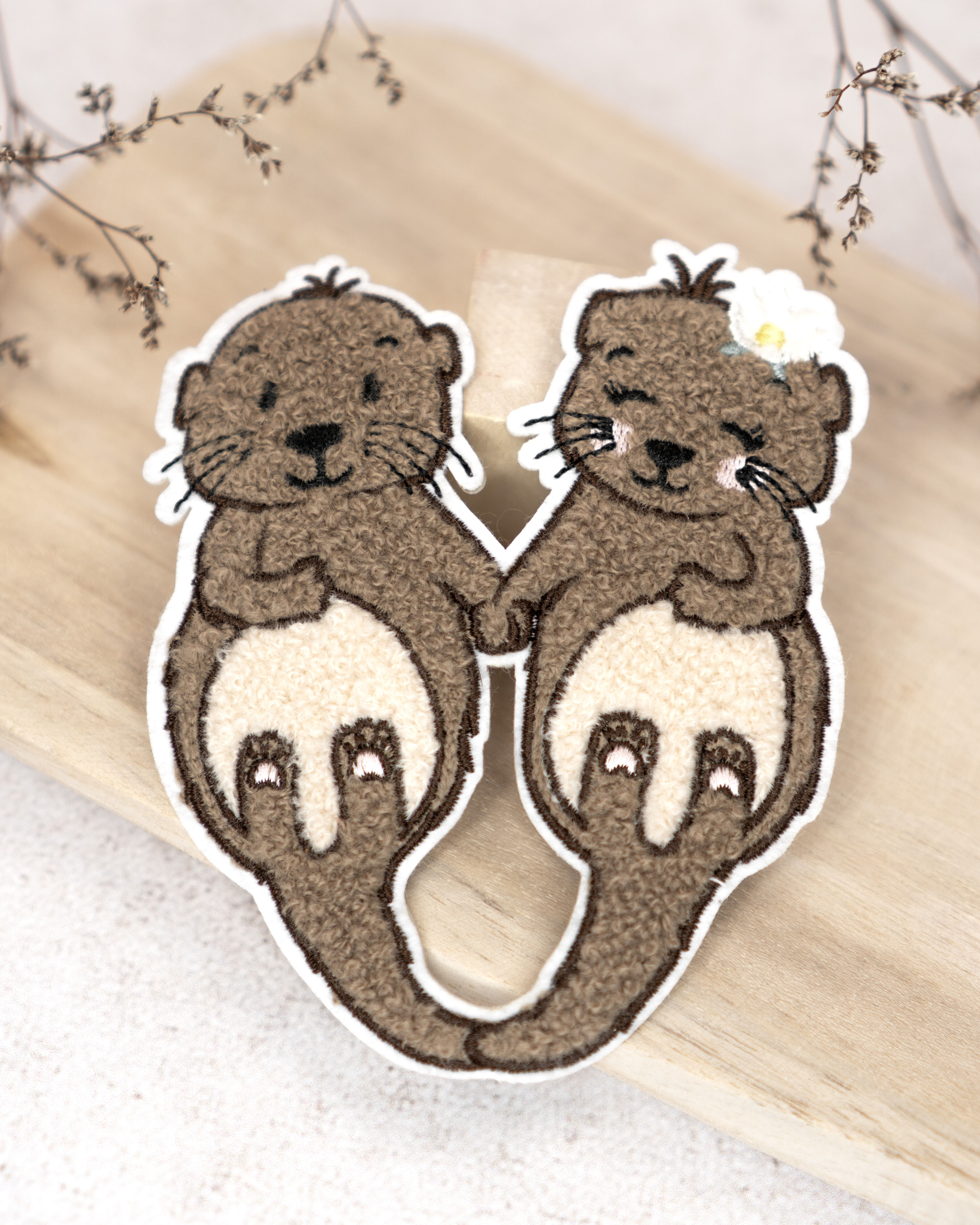 Otter Paar - Chenille Patsch