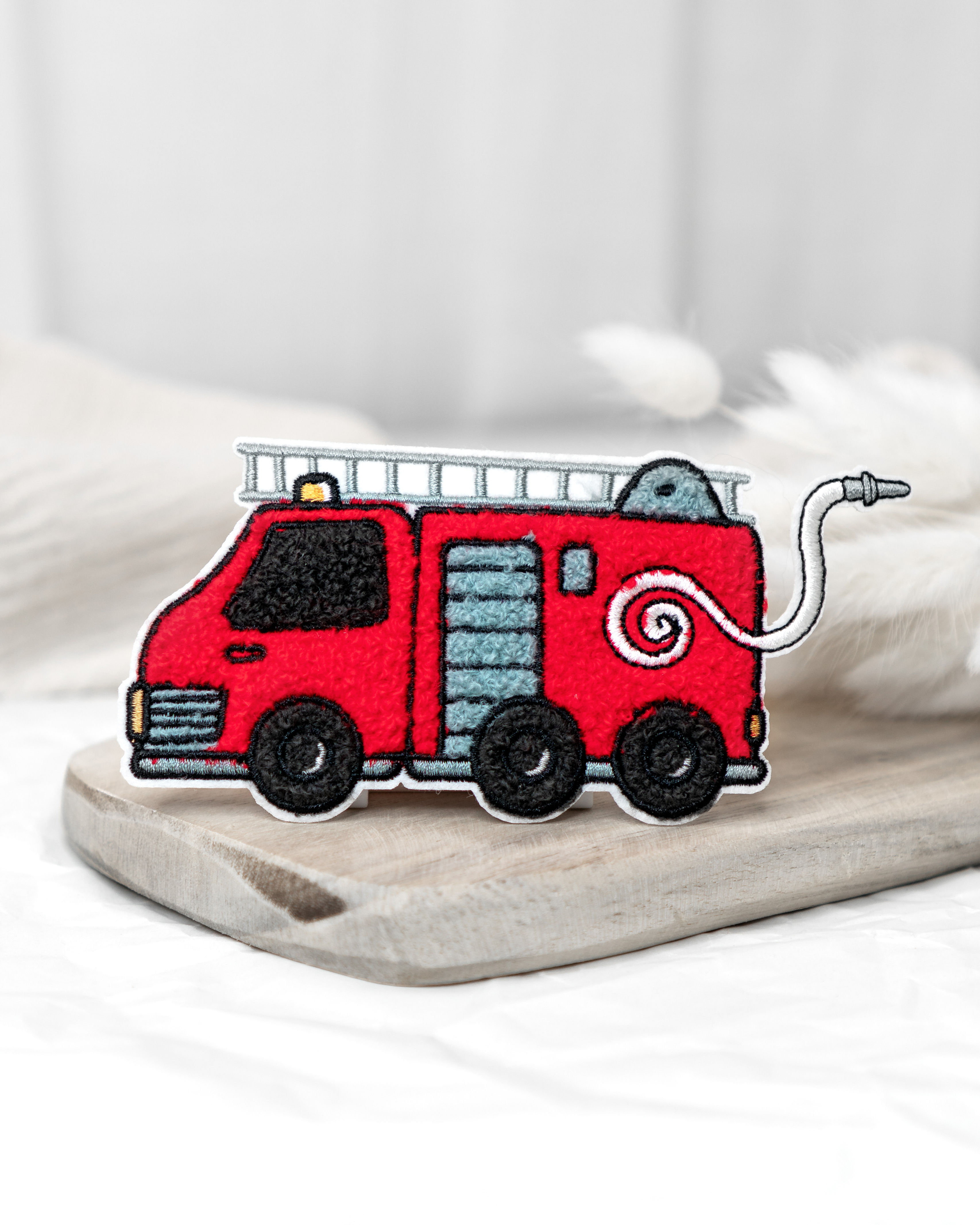 Große Feuerwehr- Chenille Patsch