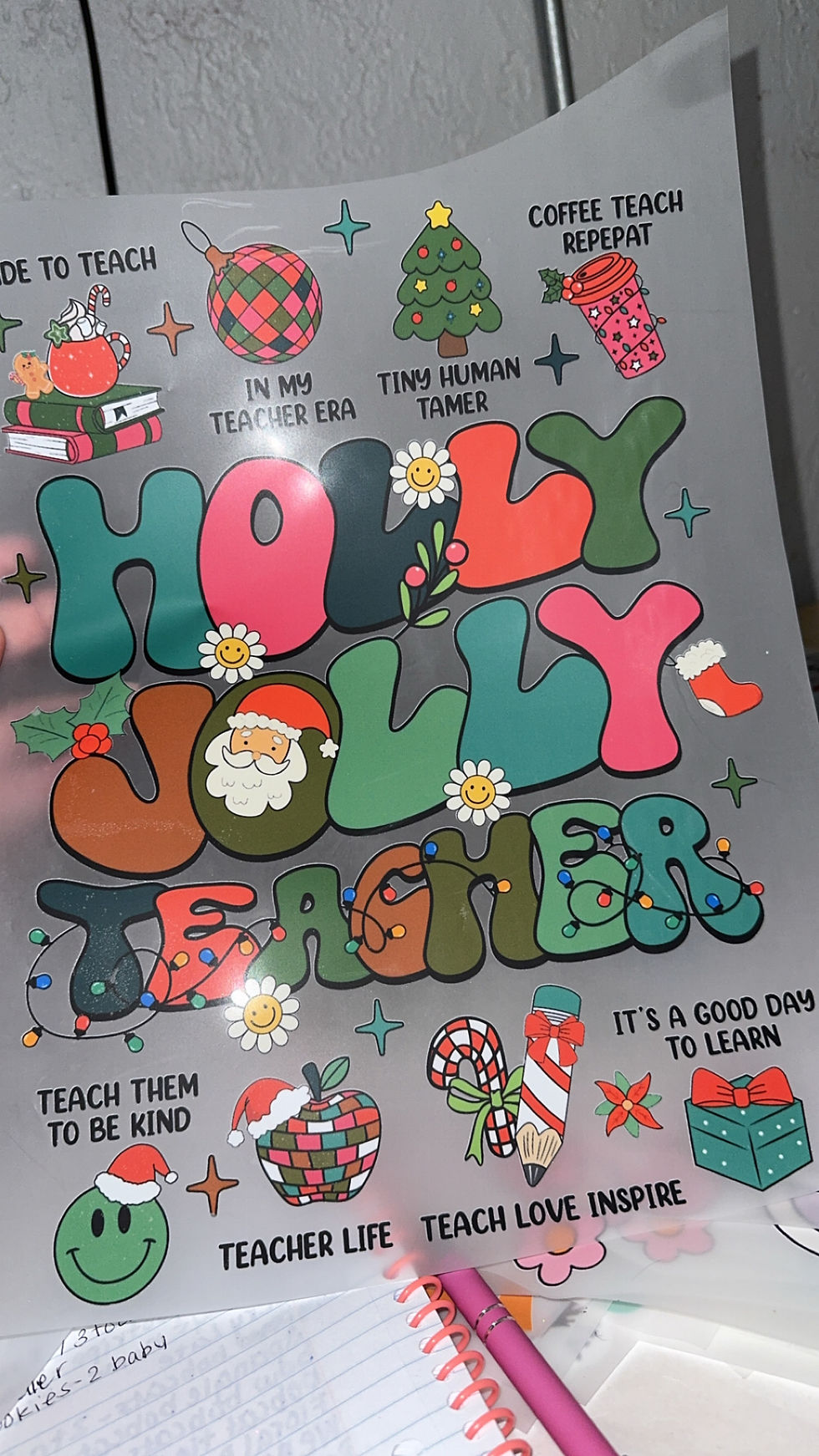 HOLLY JOLLY TEACHER DTF