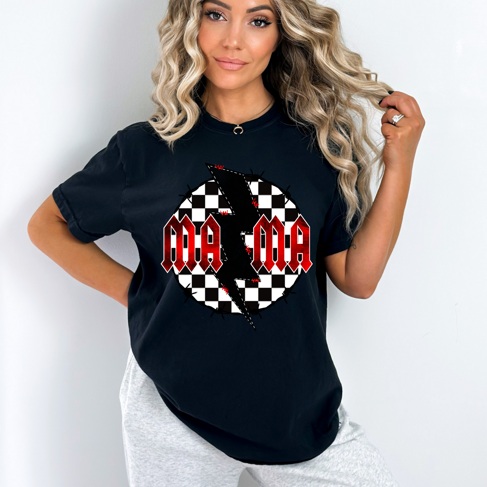 CHECKERED RED MAMA