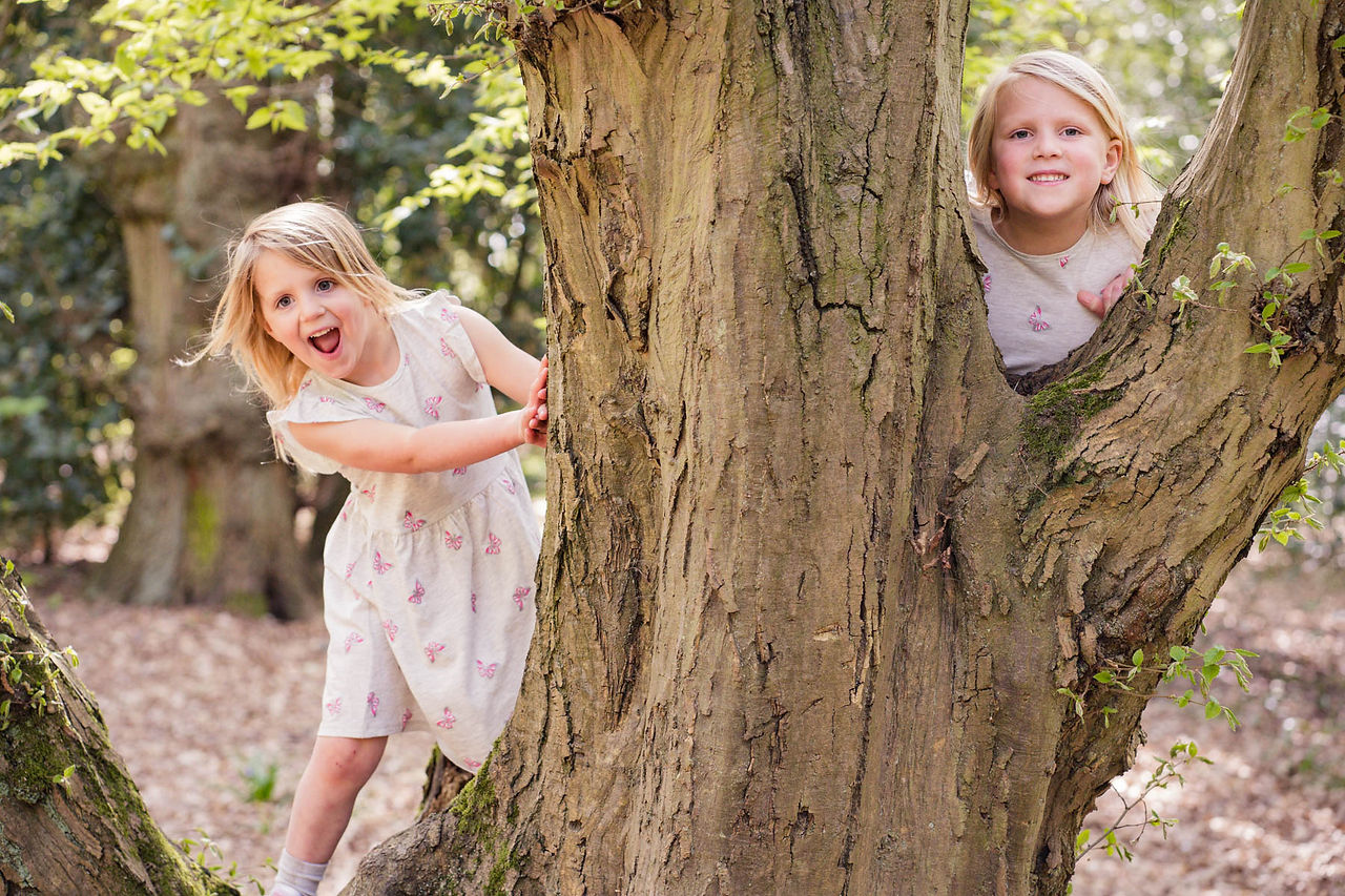 family portrait woods peekaboo