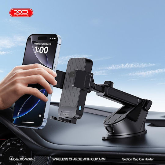 Thumbnail: XO WX043 15W MOBILE PHONE HOLDER & WIRELESS CHARGER 