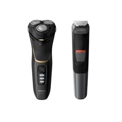 Thumbnail: Philips 3000 Special Edition Series Wet or Dry Electric Shaver & Trimmer Pack