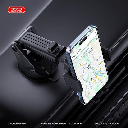Thumbnail: XO WX043 15W MOBILE PHONE HOLDER & WIRELESS CHARGER 