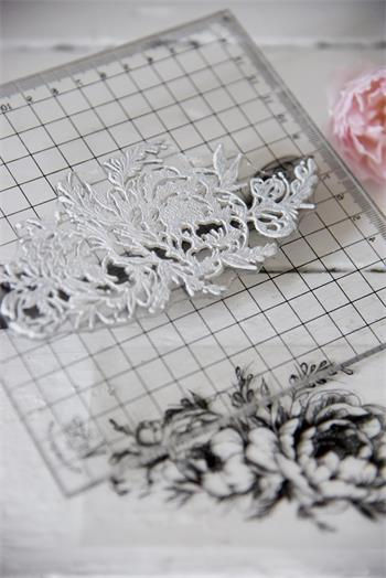 Miniature : Tampon 'Oval Flower', Vintage Paint