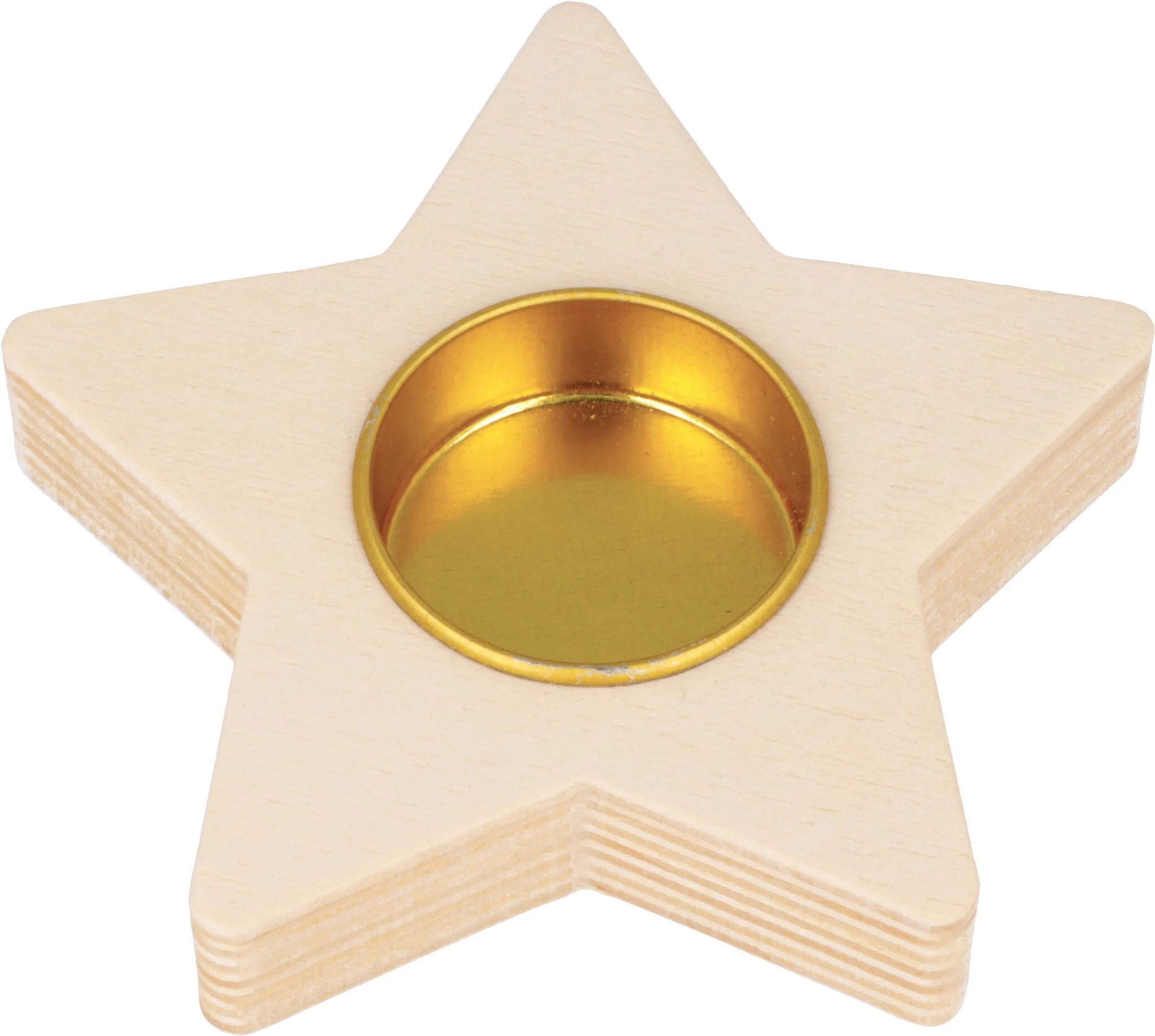 Bougeoir étoile en bois, ORB