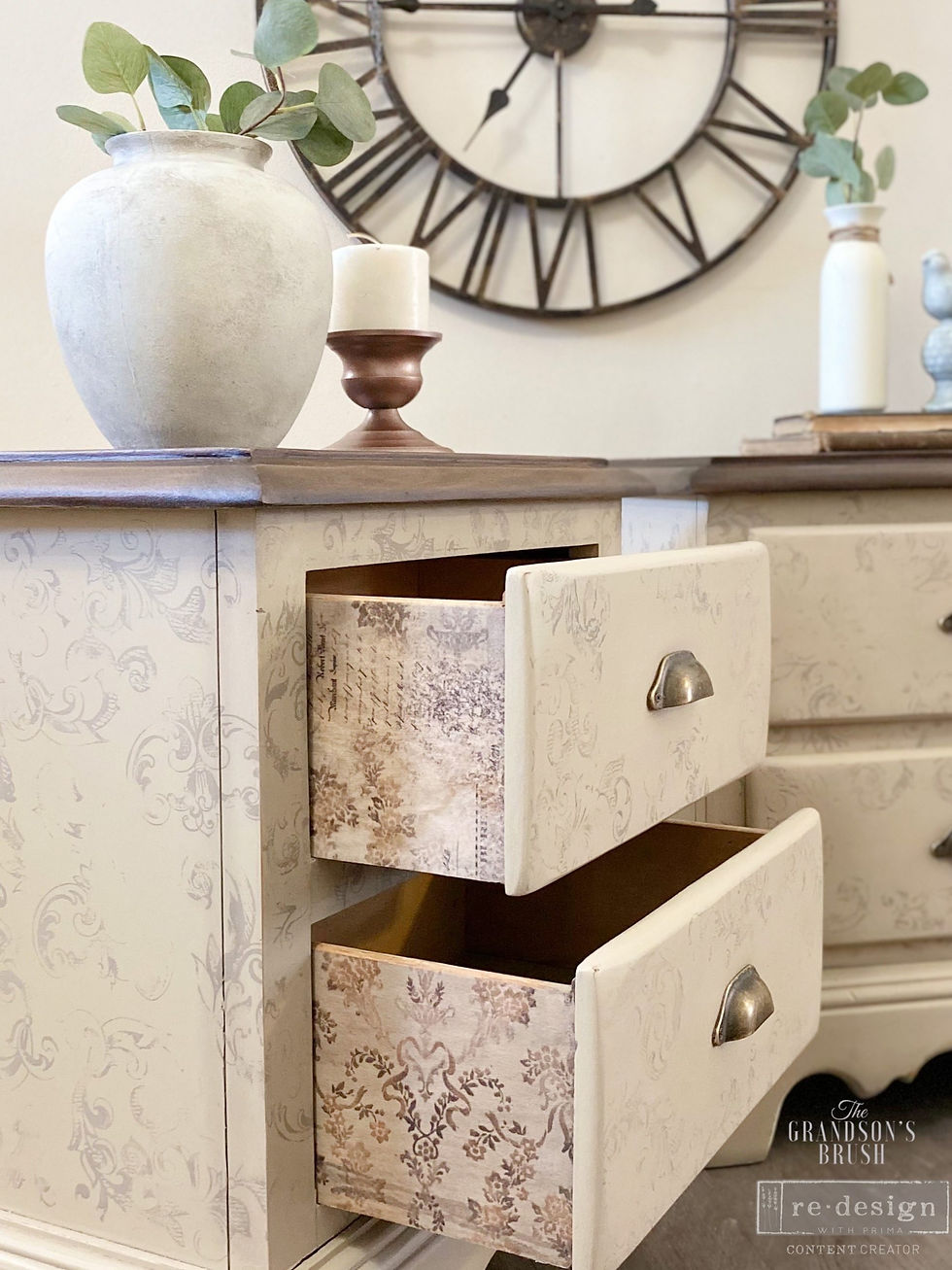 Miniature : Tampon 'Elegant Scrolls', Redesign by Prima