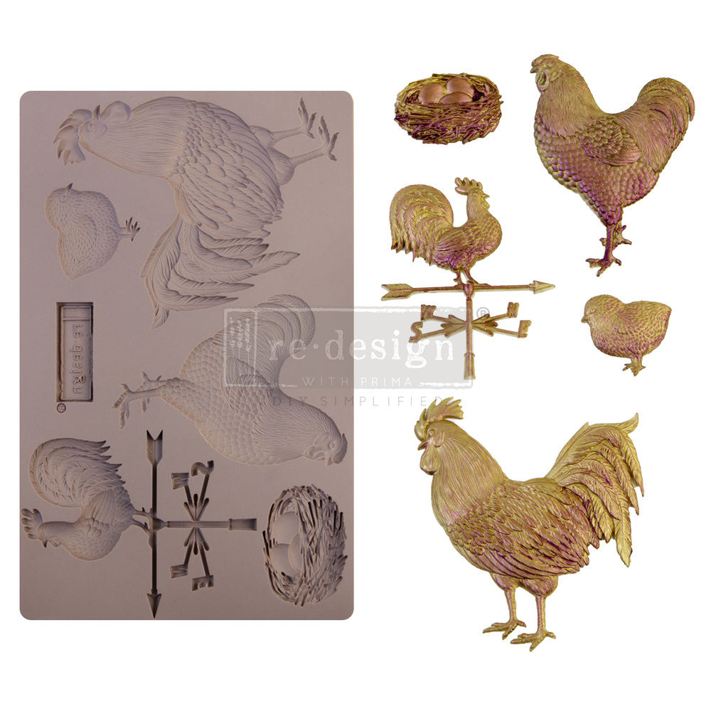 Moule silicone 'Sunny Morning Friends'/ Poule, redesign