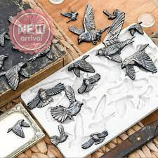 Miniature : Moule silicone 'Flocking Birds', Redesign Finnabair