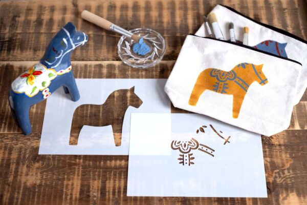 Miniature : Pochoir cheval Dala Horse