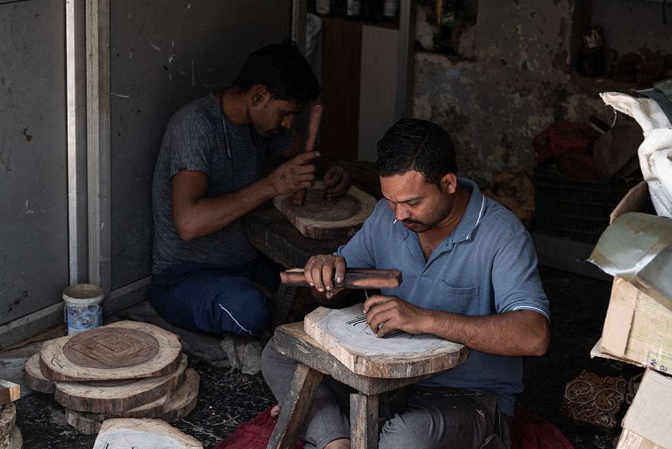 Large Wooden Block Art