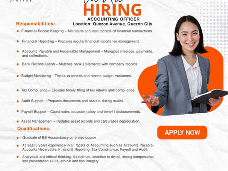 We’re Hiring! Accounting Officer