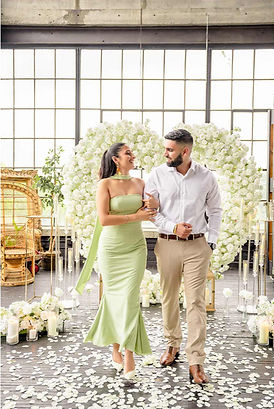 Couple celebrating a successful proposal