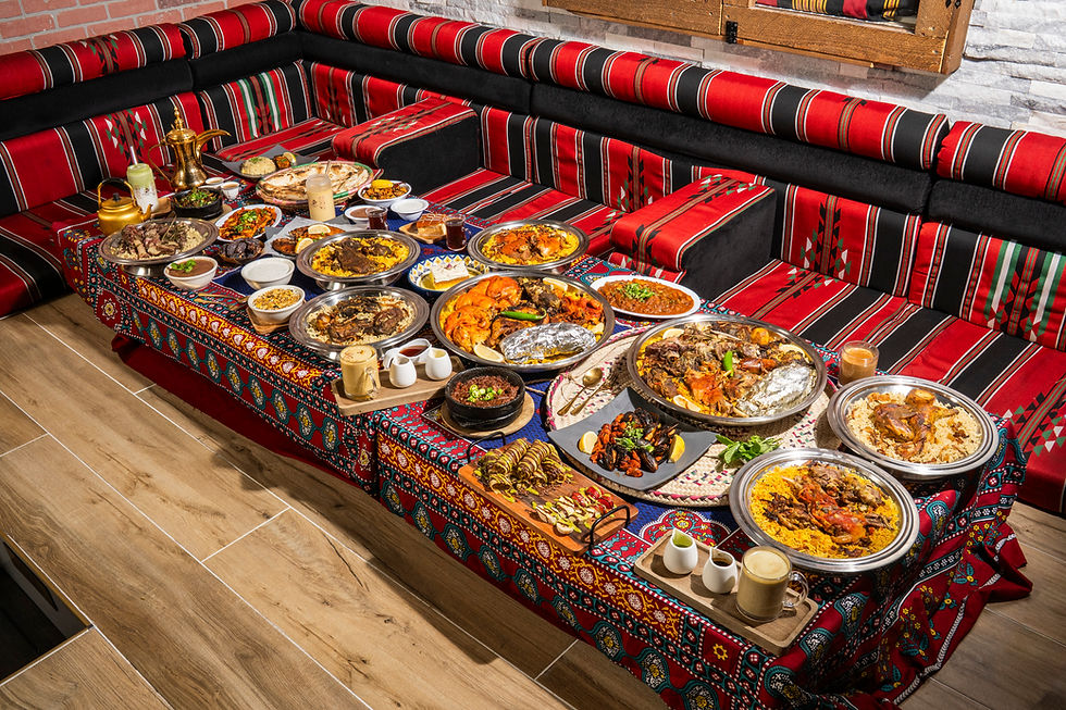 Arranged Food and Objects