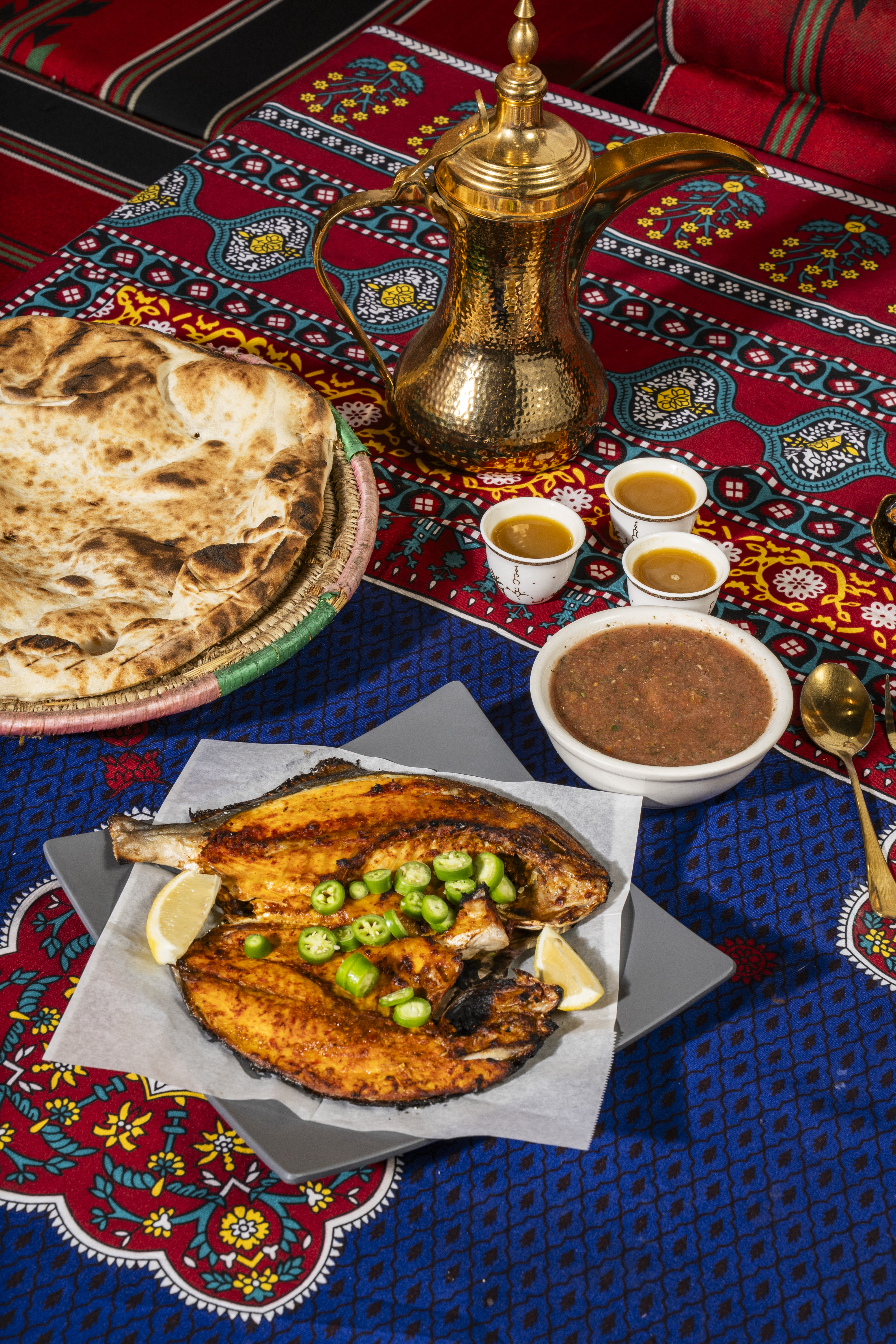 Arranged Food and Objects