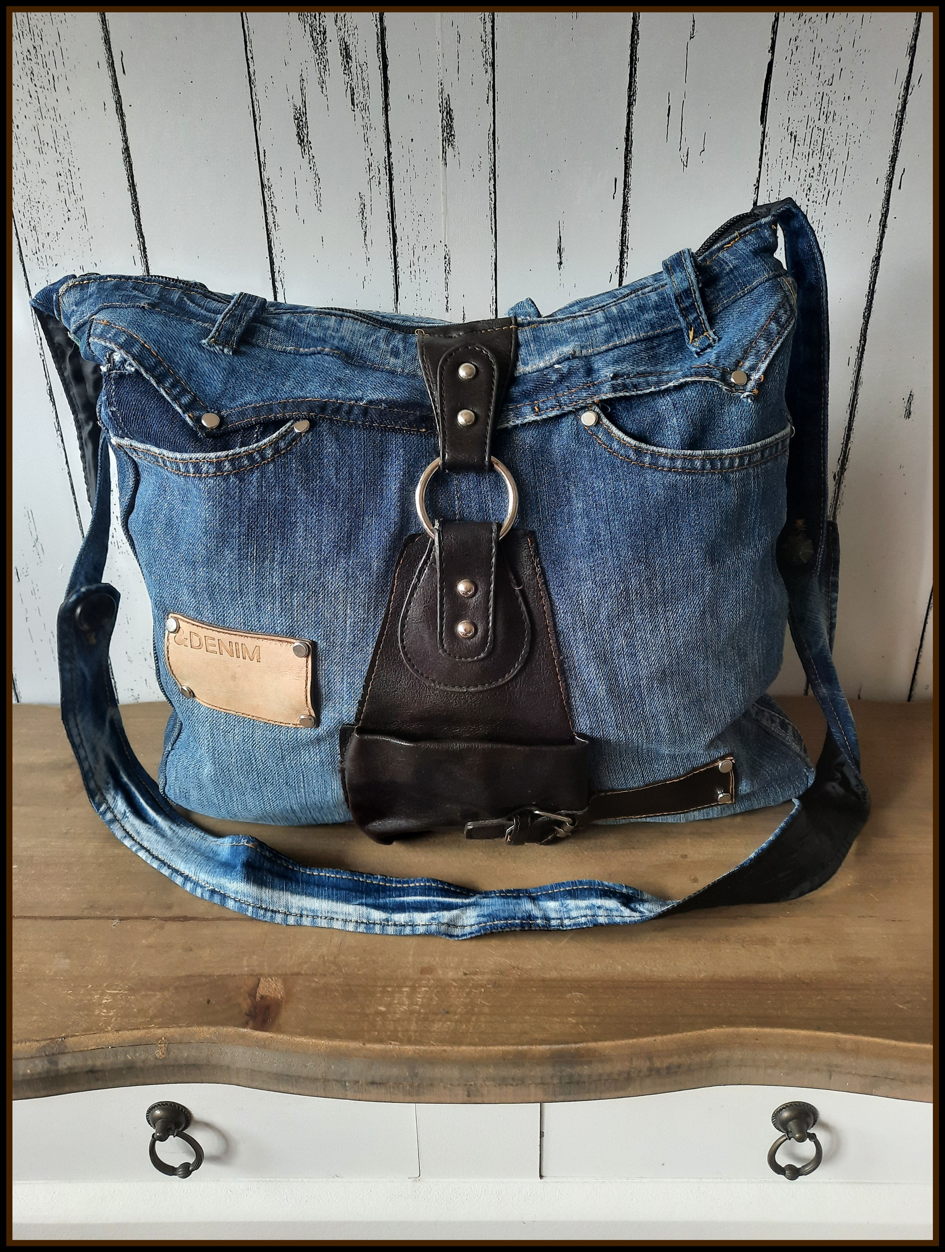 NEW`23 DENIM Handmade Jeanstasche Upcycling Damen Tasche Jeans Unikat