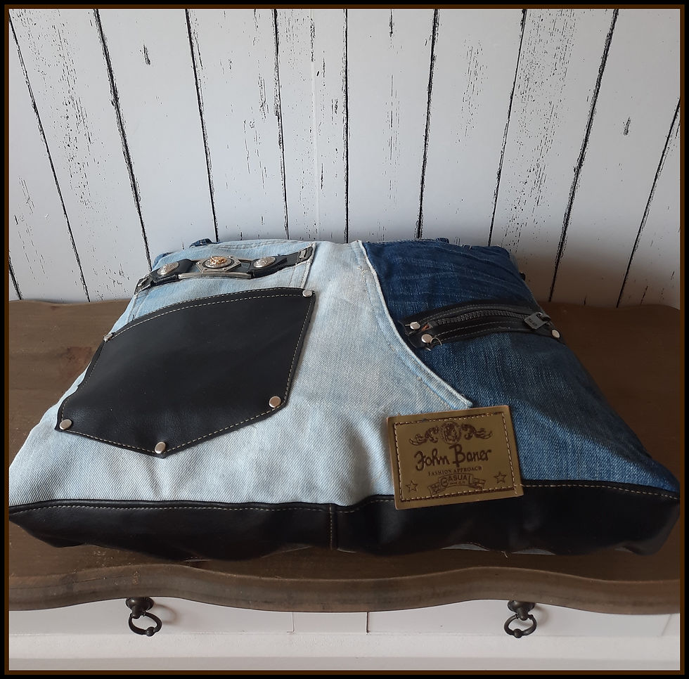 Thumbnail: NEW`23 DENIM Handmade Jeanstasche Upcycling Damen Tasche Jeans Unikat