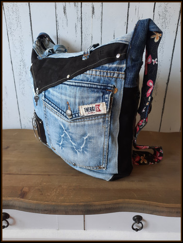 NEW`23 DENIM Handmade Jeanstasche Upcycling Damen Tasche Jeans