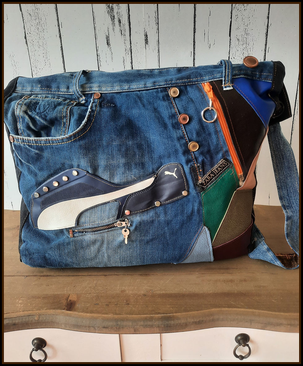 NEW`23 DENIM Handmade Jeanstasche Upcycling Damen Tasche Jeans Unikat