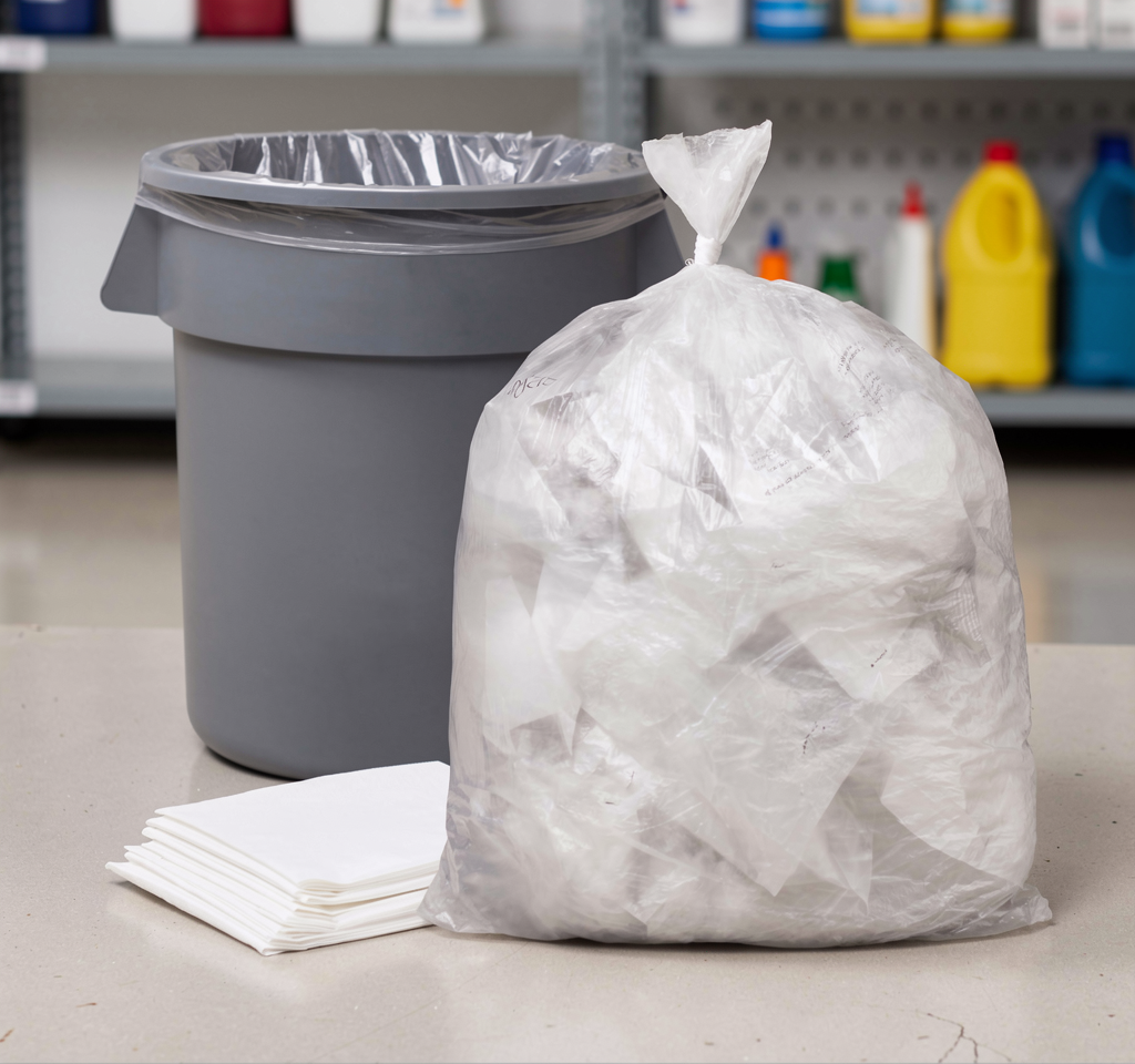 ORIAL TRASH BAG WHITE SIZE 50CM X 60CM - 1000G - REF : CB128