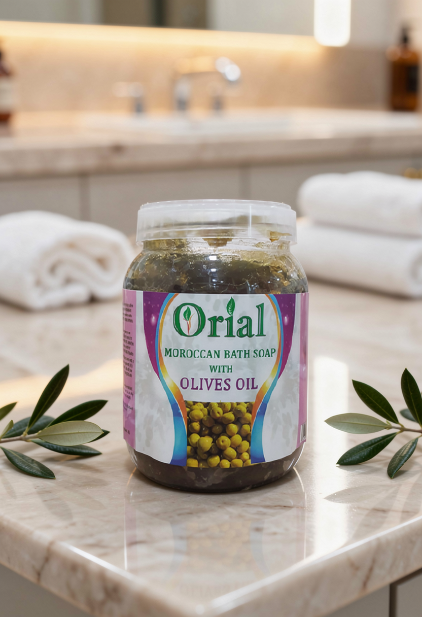 ORIAL MORROCCAN BATH SOAP OLIVE - 1000ML - REF : CB296
