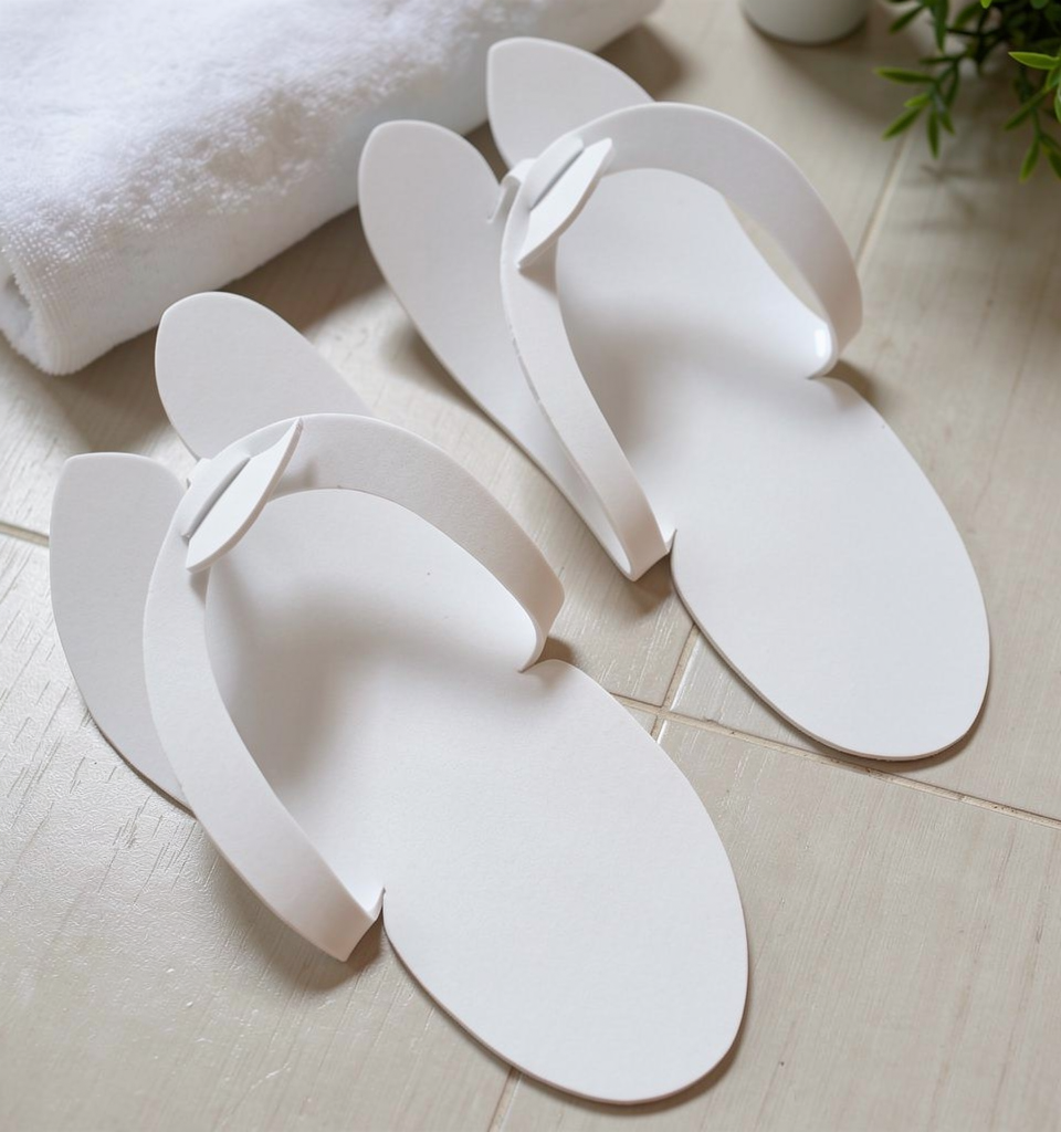 ORIAL DISPOSABLE SLIPPER WHITE - 12PAIR/PKT - REF : CB97