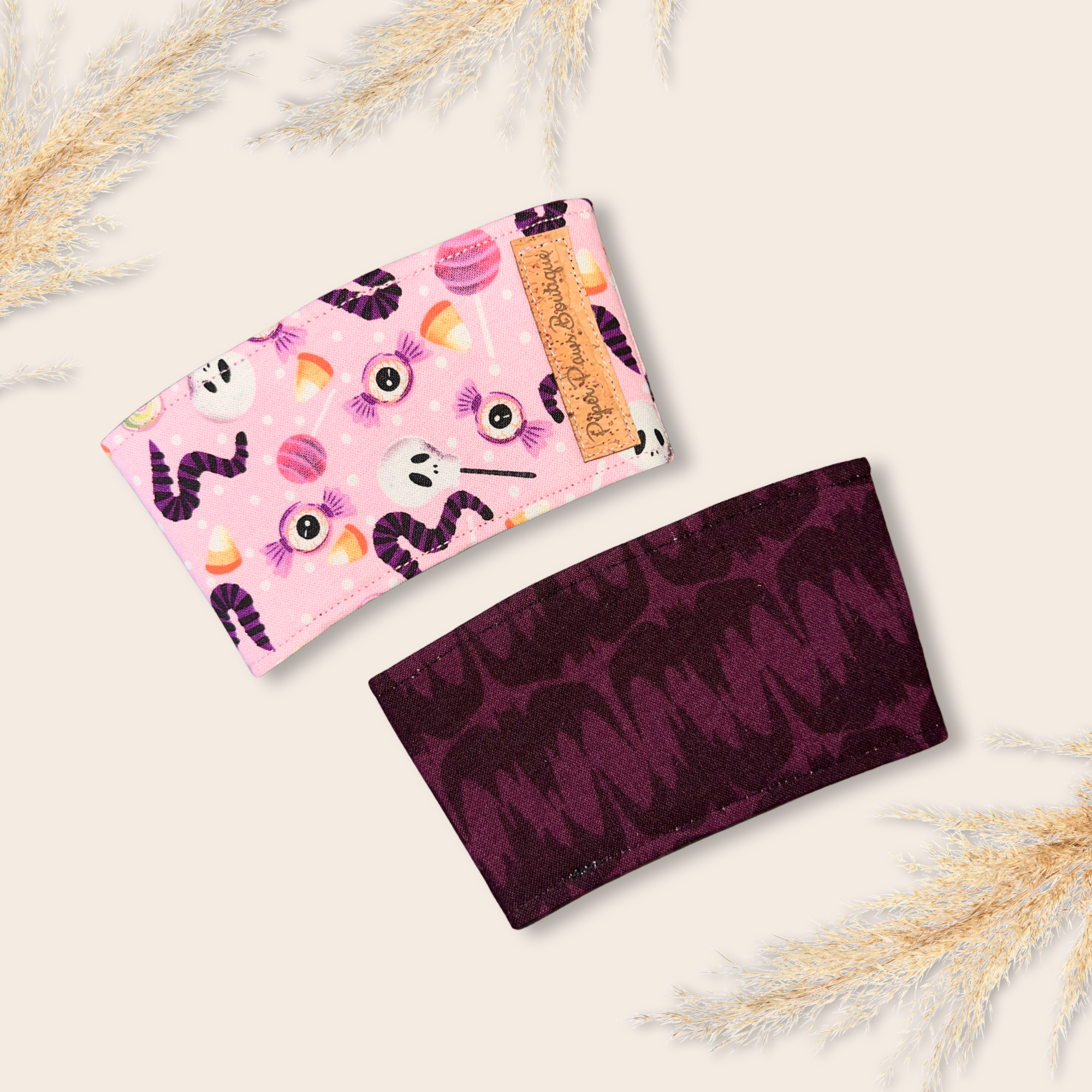 Spooky Candy Reversible Coffee Cozy