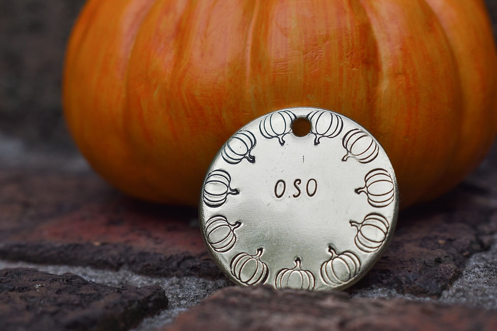 Pumpkin Wreath Pet ID Tag