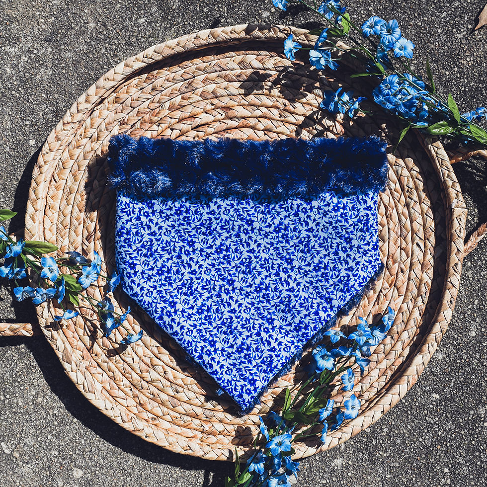 Thumbnail: Velvet Flowers Reversible Bandana
