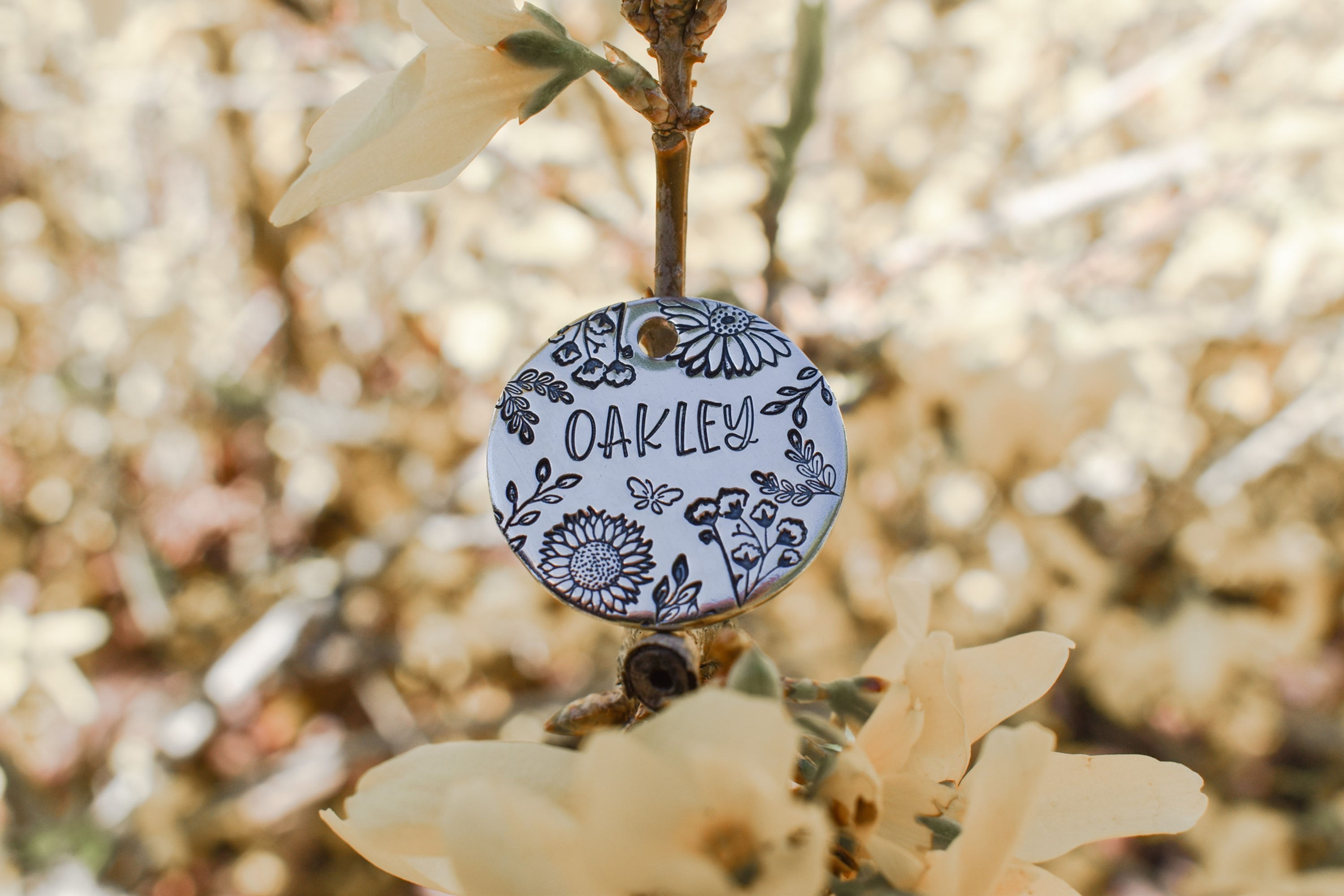Fancy Florals 1” Pet ID Tag