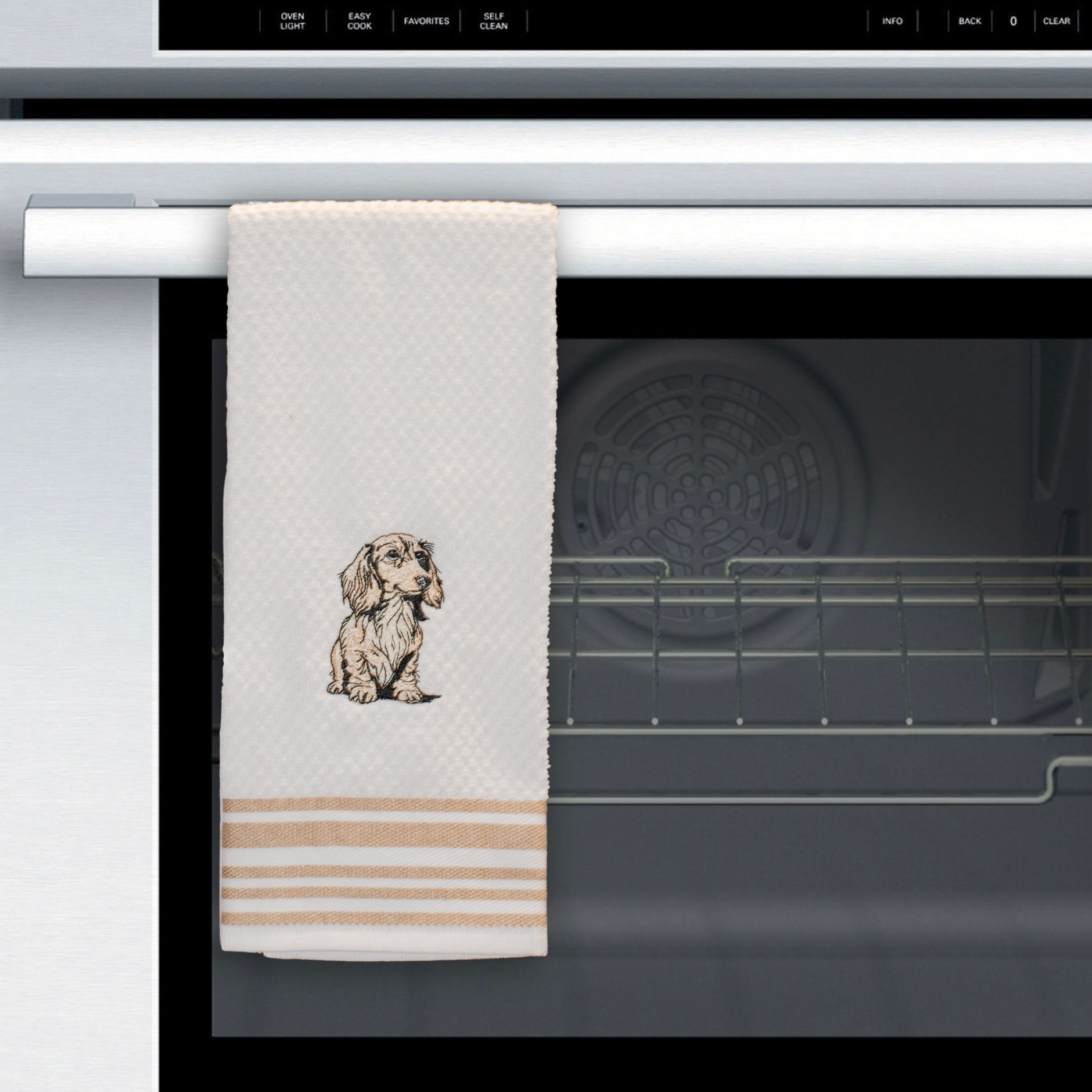 Long-Haired Dachshund Kitchen Towel