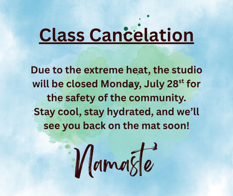 No Class Today 7/28/25