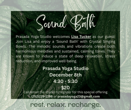 Sound Bath Offering - December 8th