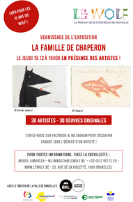 NOUVELLE EXPO PERMANENTE POUR LES 10 ANS DU WOLF ! : "La famille de Chaperon" : 30 œuvres / 30 artistes