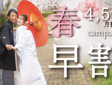 ★早割キャンペーン★春の4・5月撮影をご検討の方へのご案内