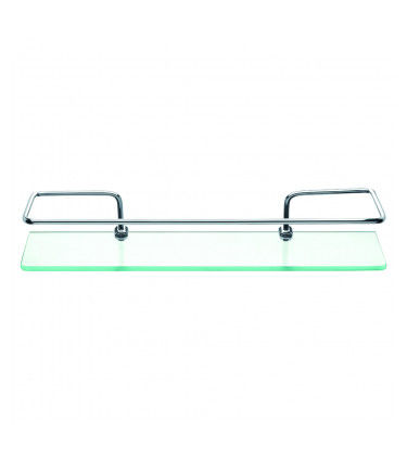 PRATELEIRA DE VIDRO COM HASTE DE METAL PR3033-1