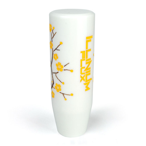 White Hand Painted Sakura Blossom Knob | IlliniumFlux