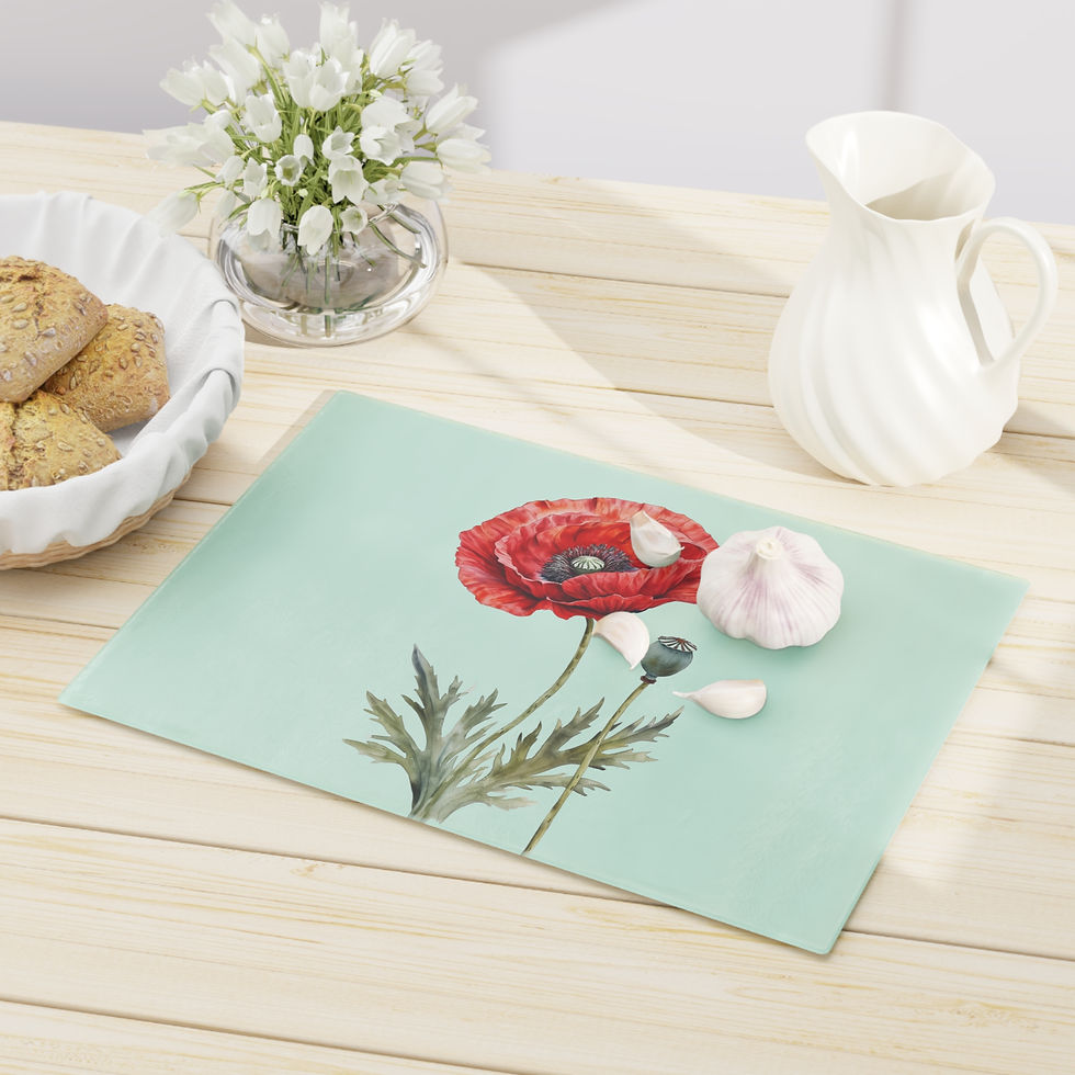 Thumbnail: Poppy Flower Cutting Board