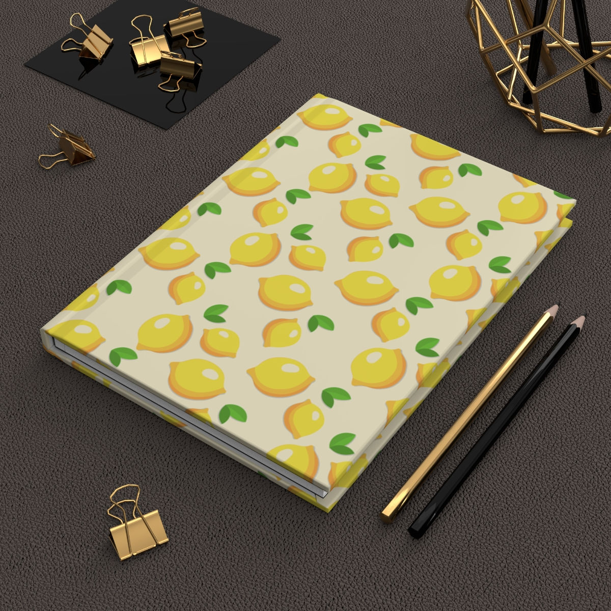 Hardcover Journal Matte Lemon Book