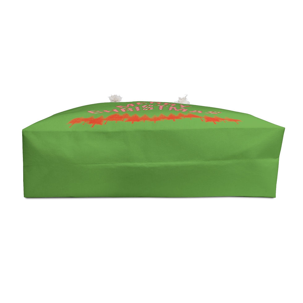 Thumbnail: Weekender Bag in Merry Christmas in Green