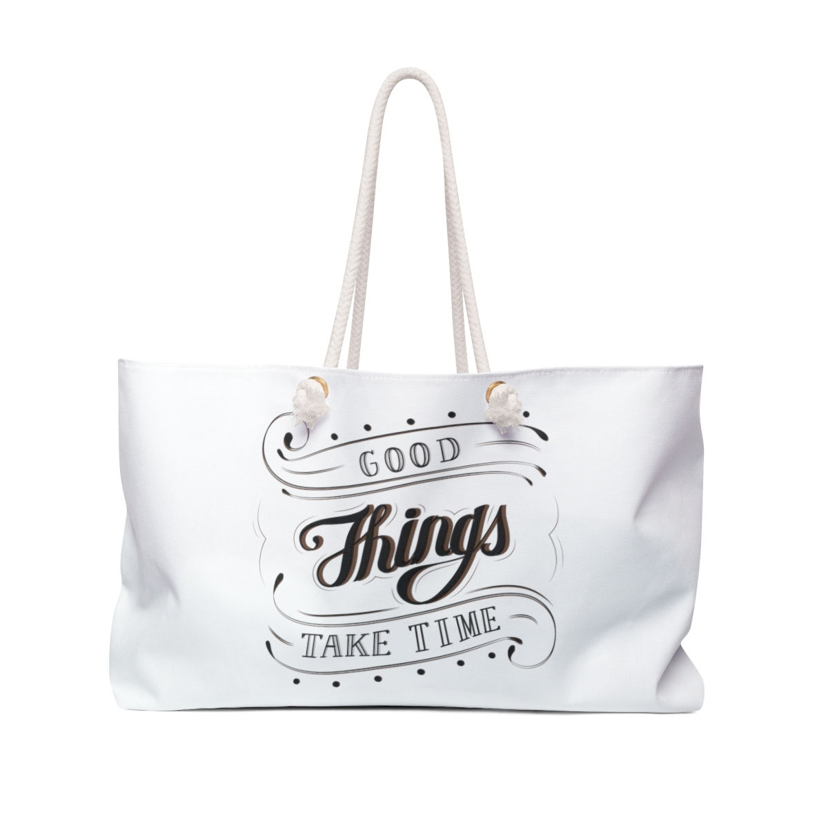 Weekender Bag in Good Things in White
