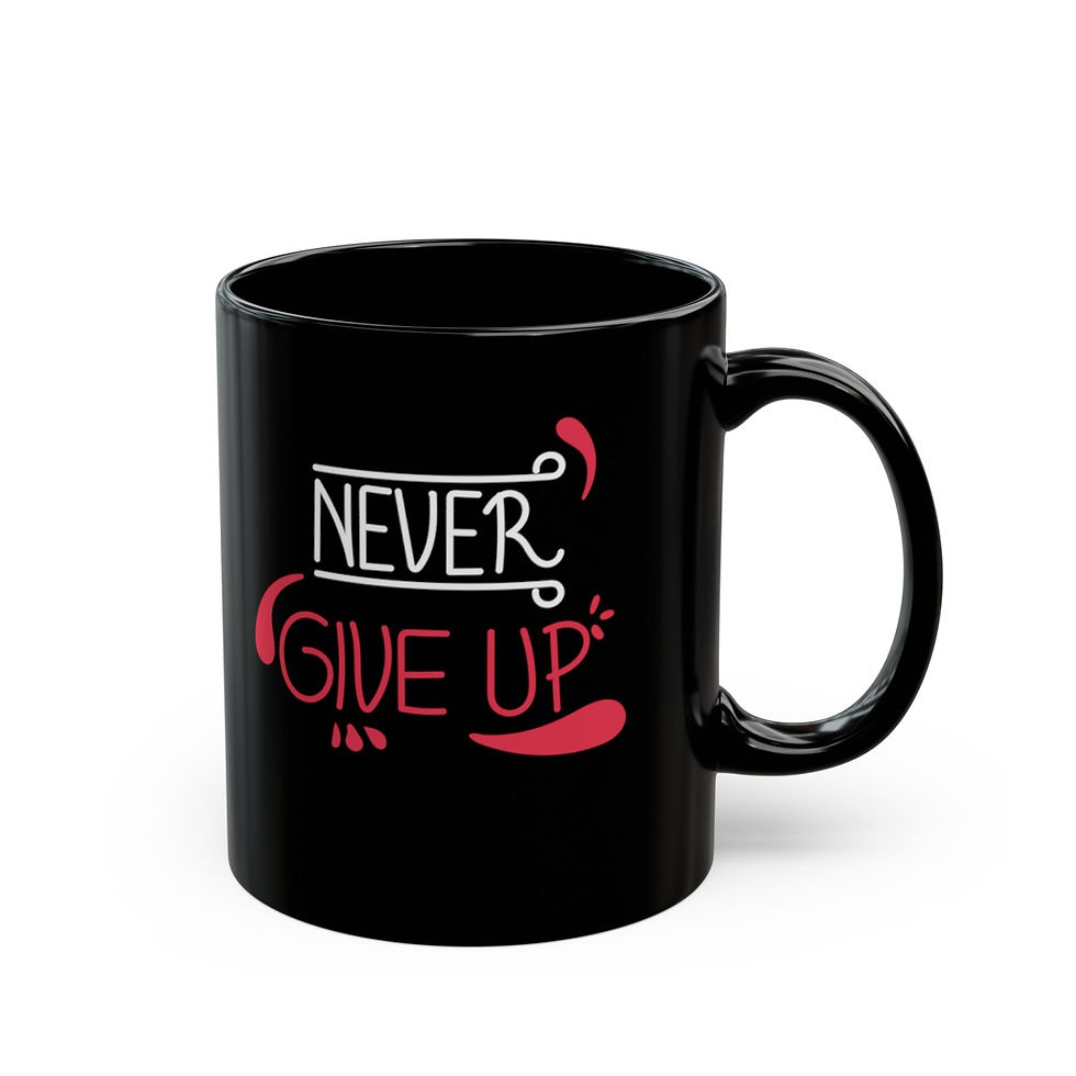 Thumbnail: 11oz Black Mug Never Give Up