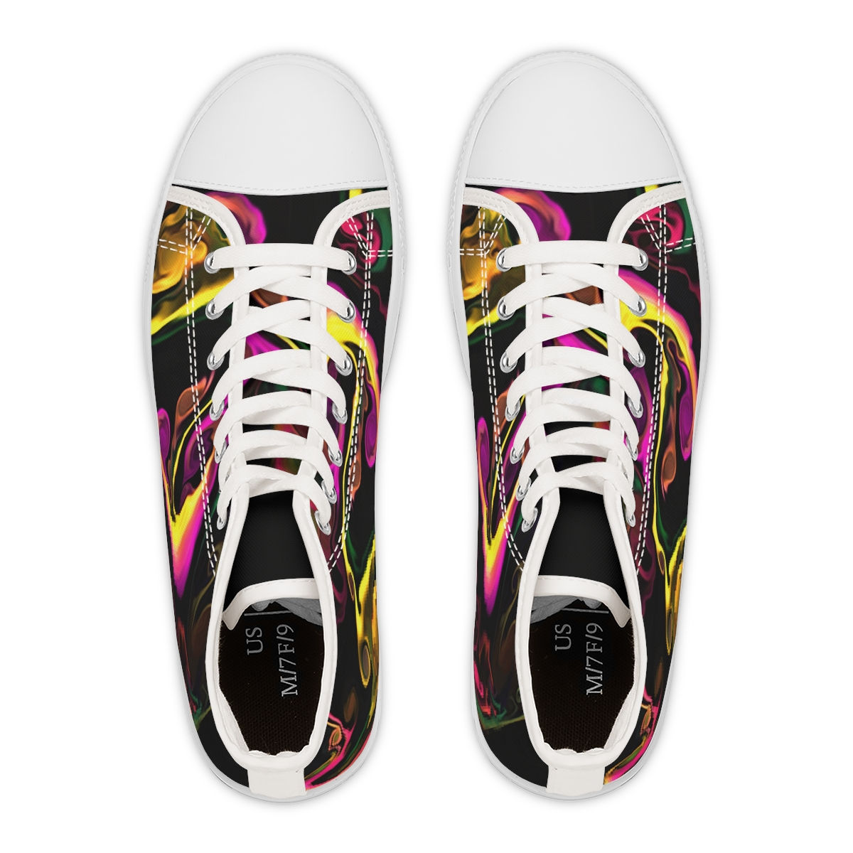 Women's High Top Sneakers In A Glow
