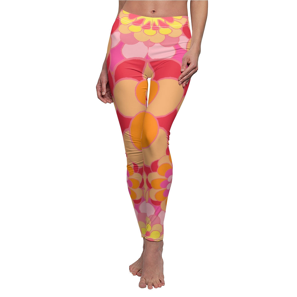 Thumbnail: Women's Cut & Sew Casual Leggings Flower Design