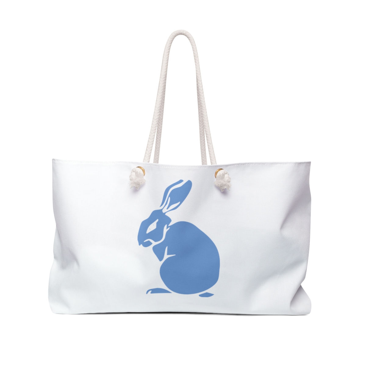 Weekender Bag in My Blue Bunny in White